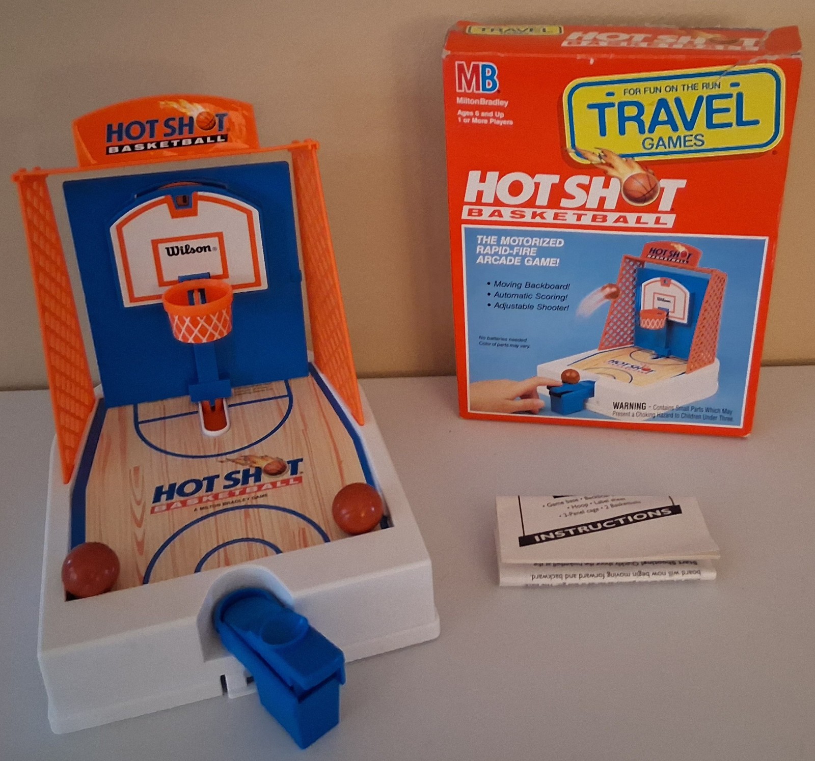 1992 HOT SHOT BASKETBALL TRAVEL GAME MILTON BRADLEY