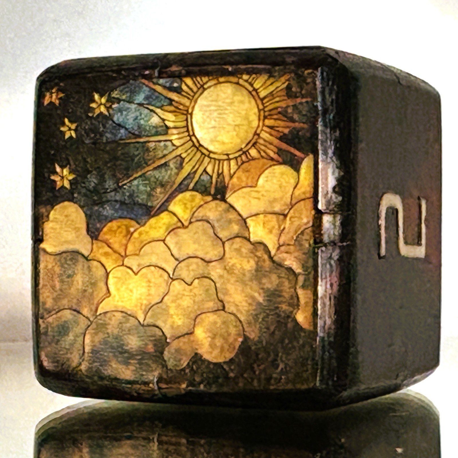 Stellar Sanctuary – Twilight’s Sacred Space – Backgammon Doubling Cube 36mm