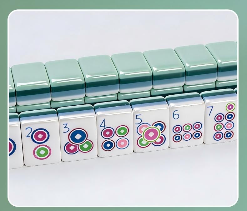 Mini portable European and American mahjong Light Blue