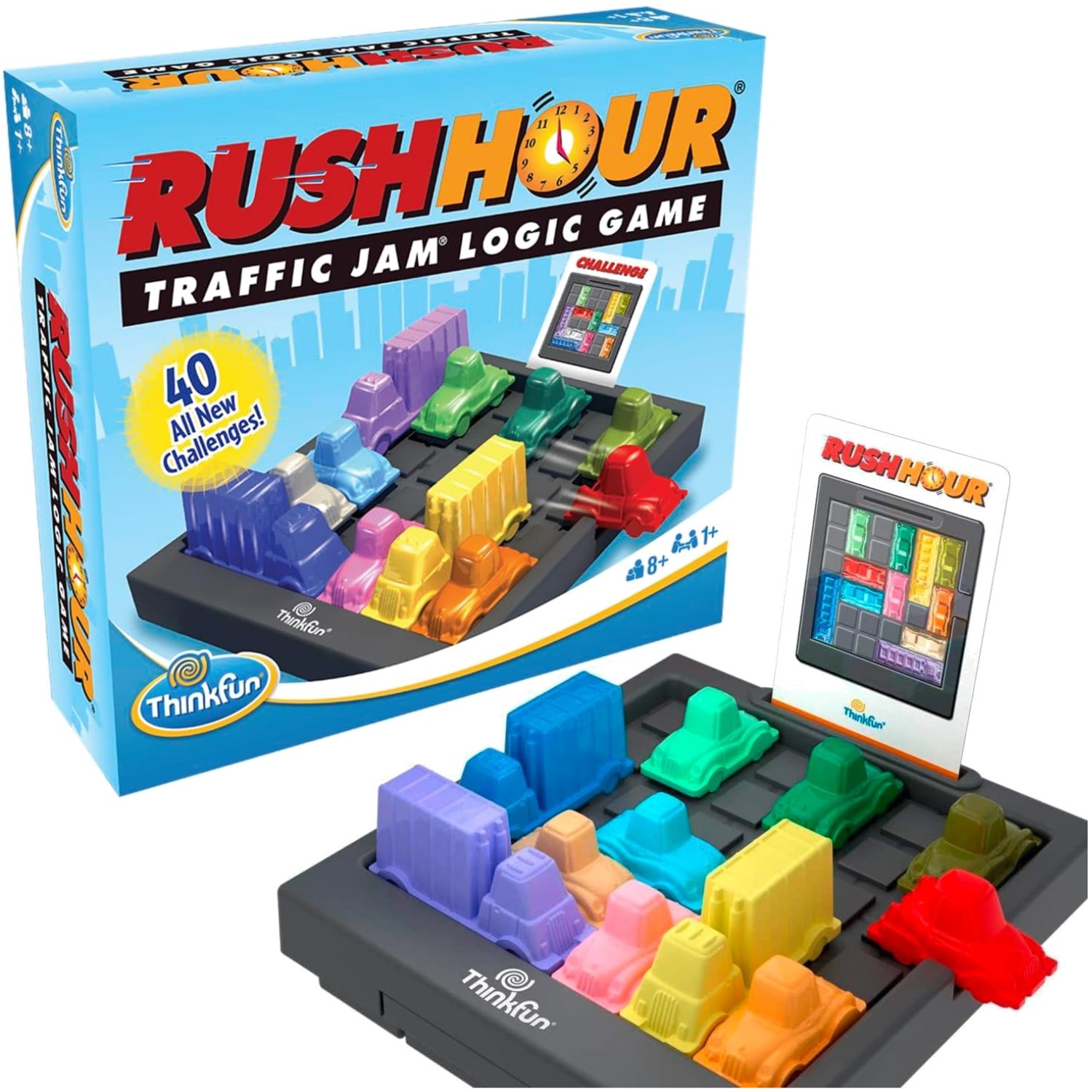 Rush Hour Puzzle Game – 40 Challenge Cards to Boost Critical Thinking Skills