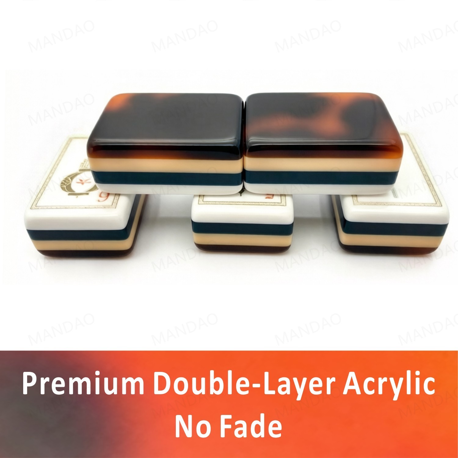 Tortoiseshell 4Layer Mahjong Tiles – American Set 160 Tiles – Beautiful!