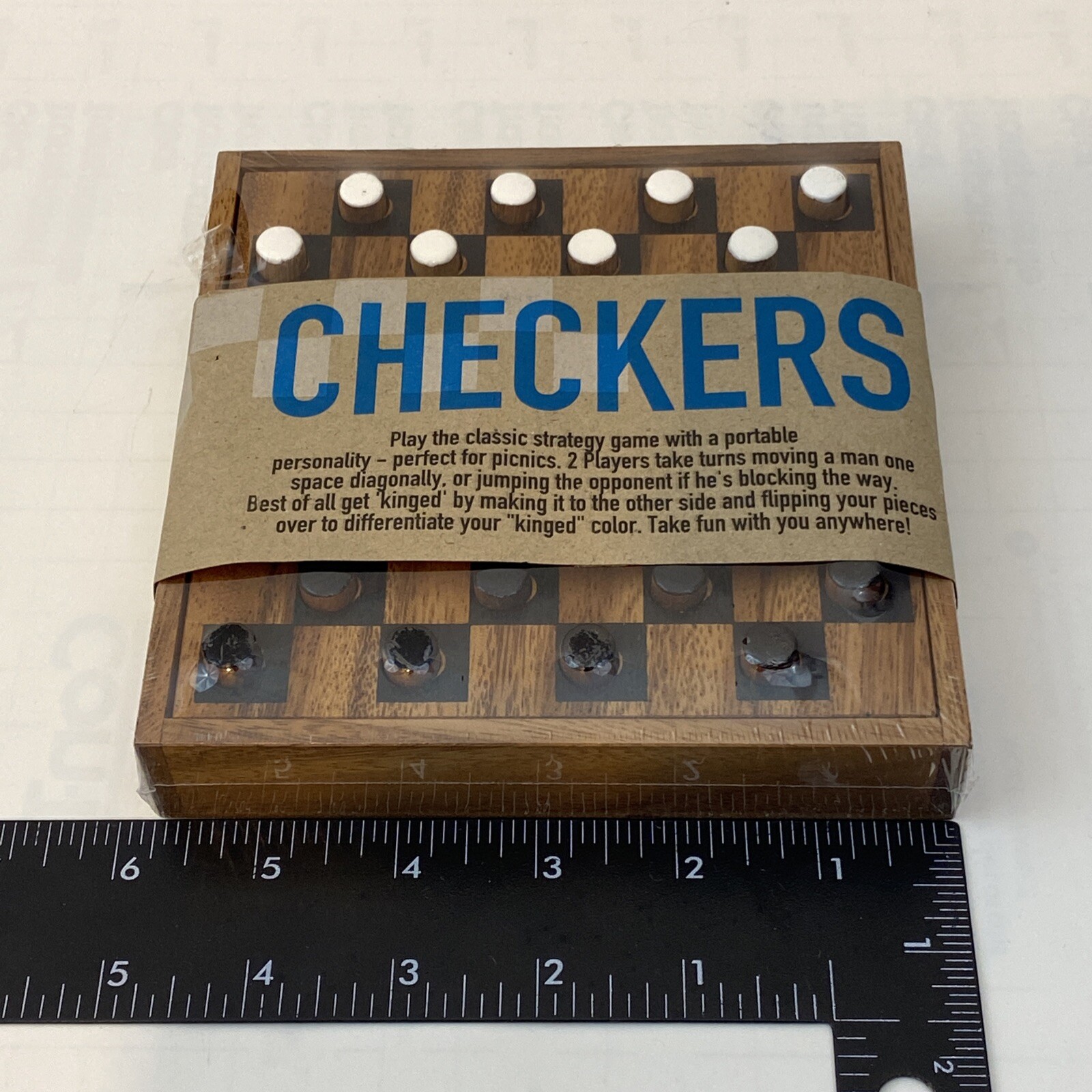 New !! Siam Mandalay Wooden Checker Game Mini Board Hand Crafted In Thailand