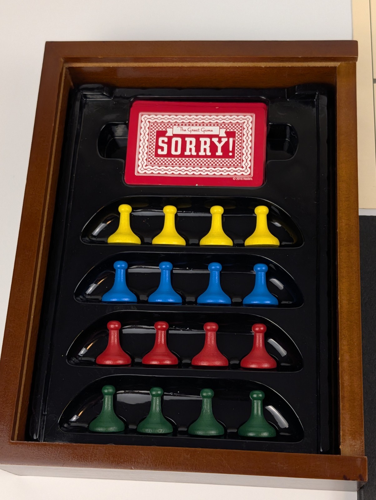 SORRY! Vintage Game Collection – Wooden Wood Box Bookshelf Edition Board Game⬅️