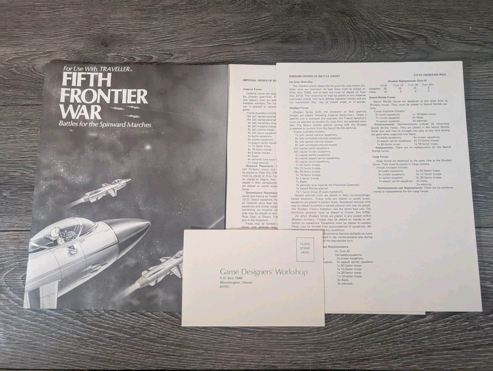 GDW Traveller Boardgame Fifth Frontier War Unpunched-Complete