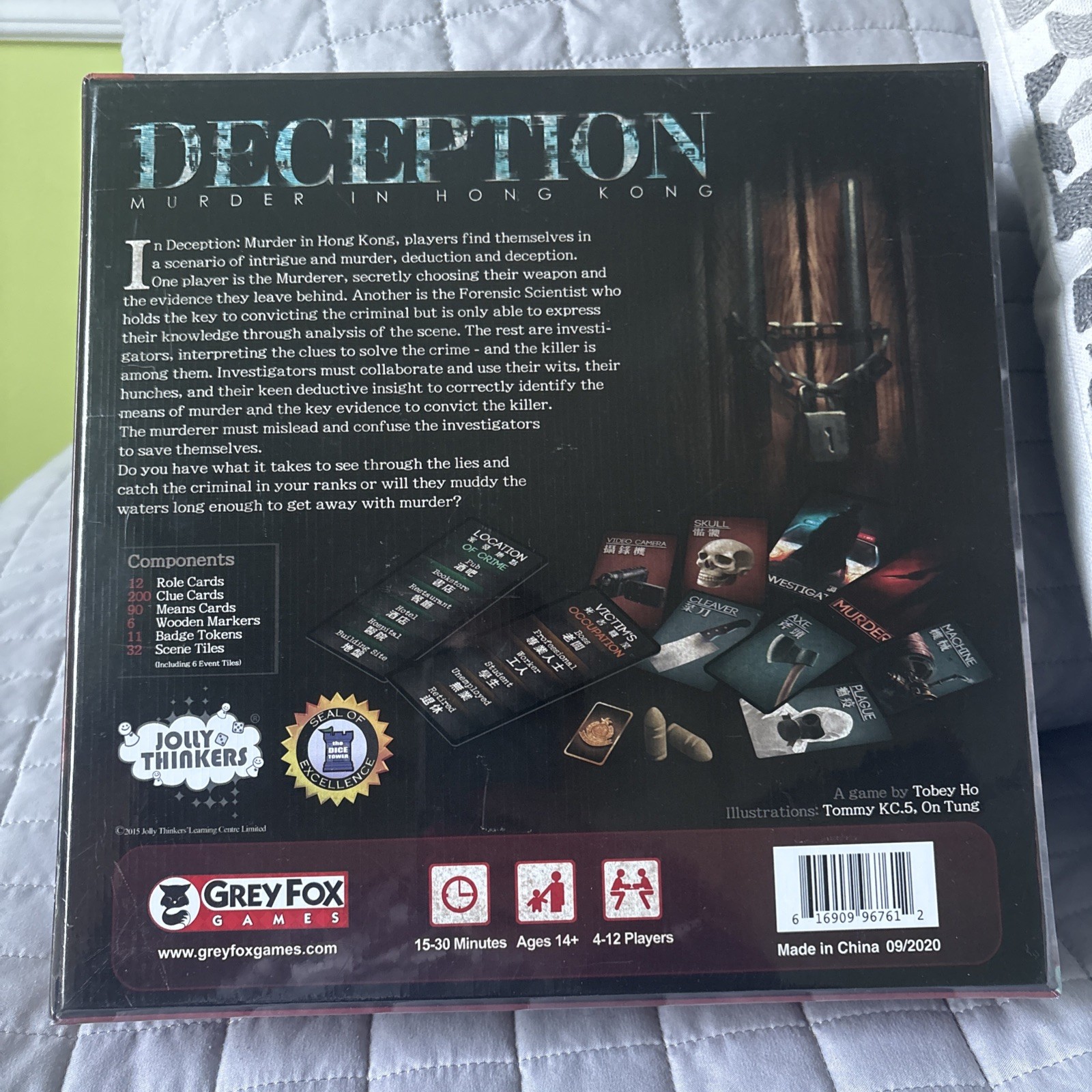 Deception Murder in Hong Kong New Mint + Sealed Board Game Grey Fox Games NEW