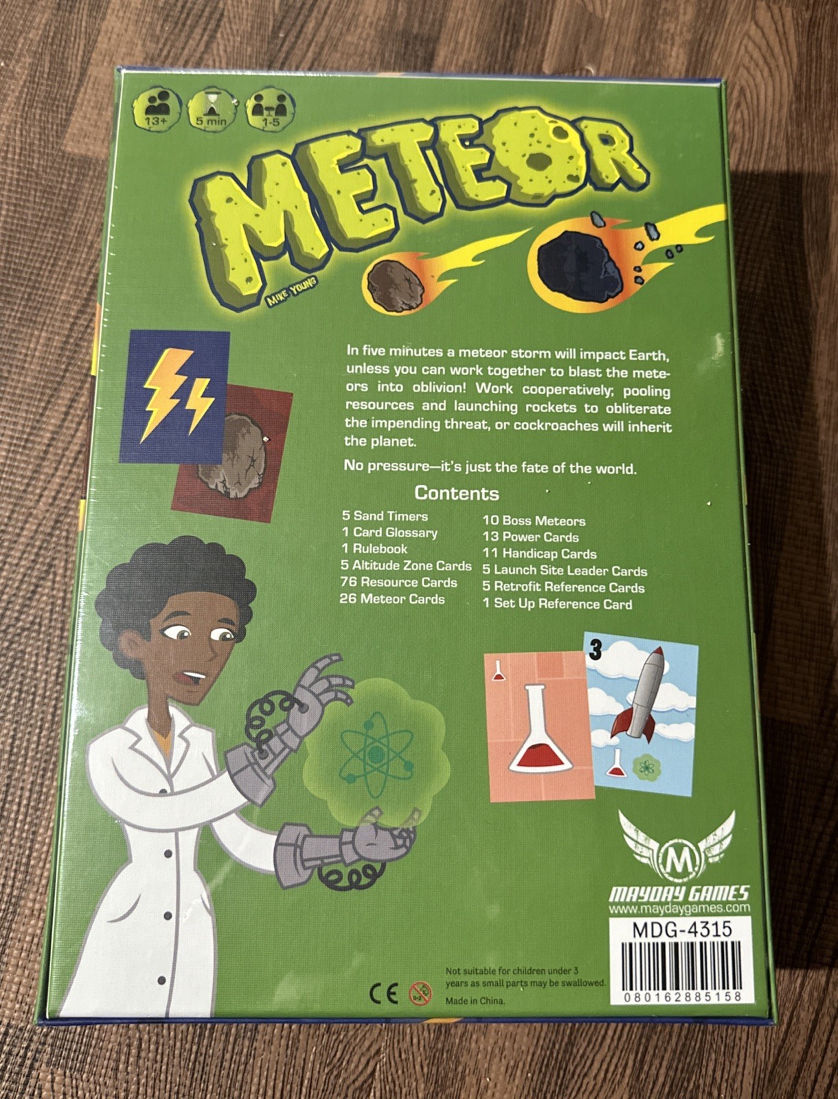 2014 Meteor Game by Mayday Games New From Kickstarter Campaign