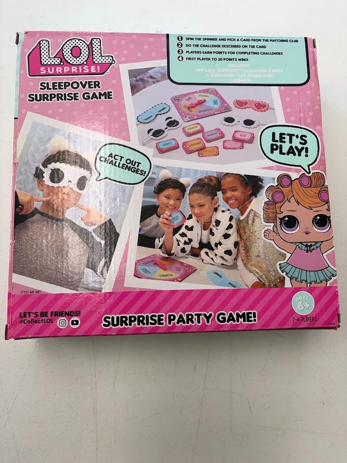 LOL Surprise Sleepover Surprise Pink Complete Game Ages 6+ 2-4 Players MGA NEW