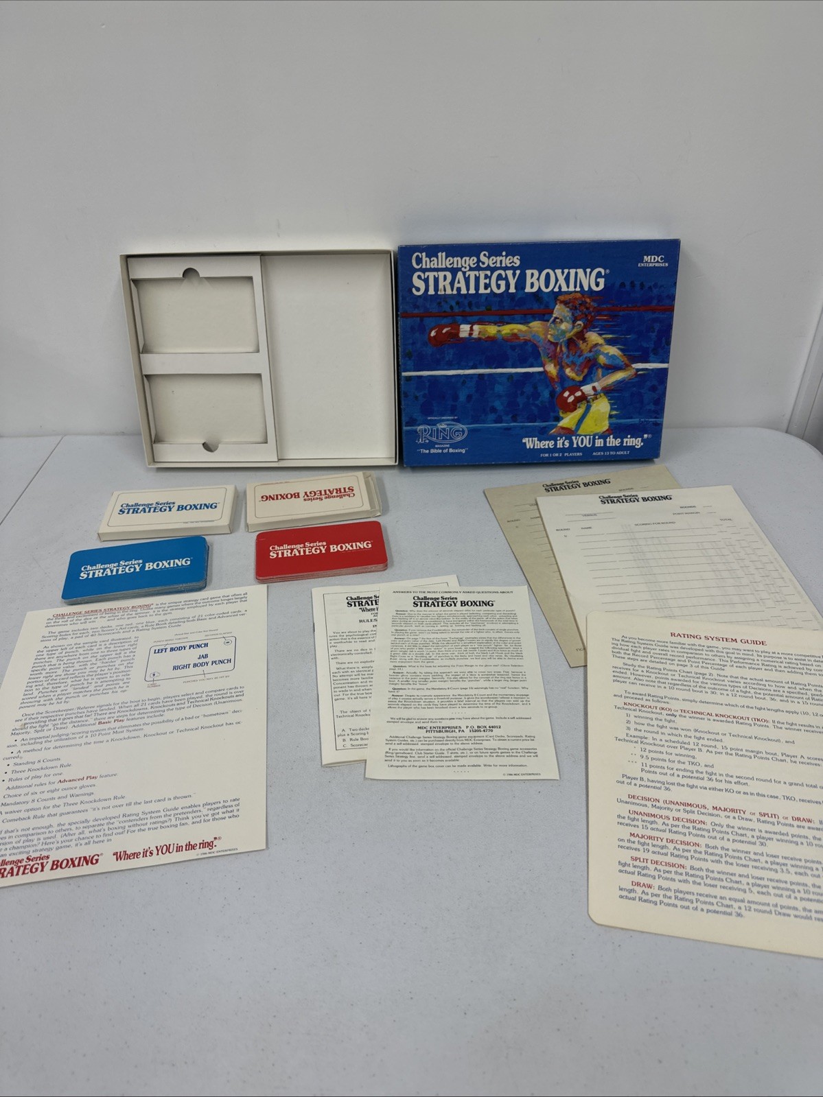 Challenge Series STRATEGY BOXING Card Game – Complete