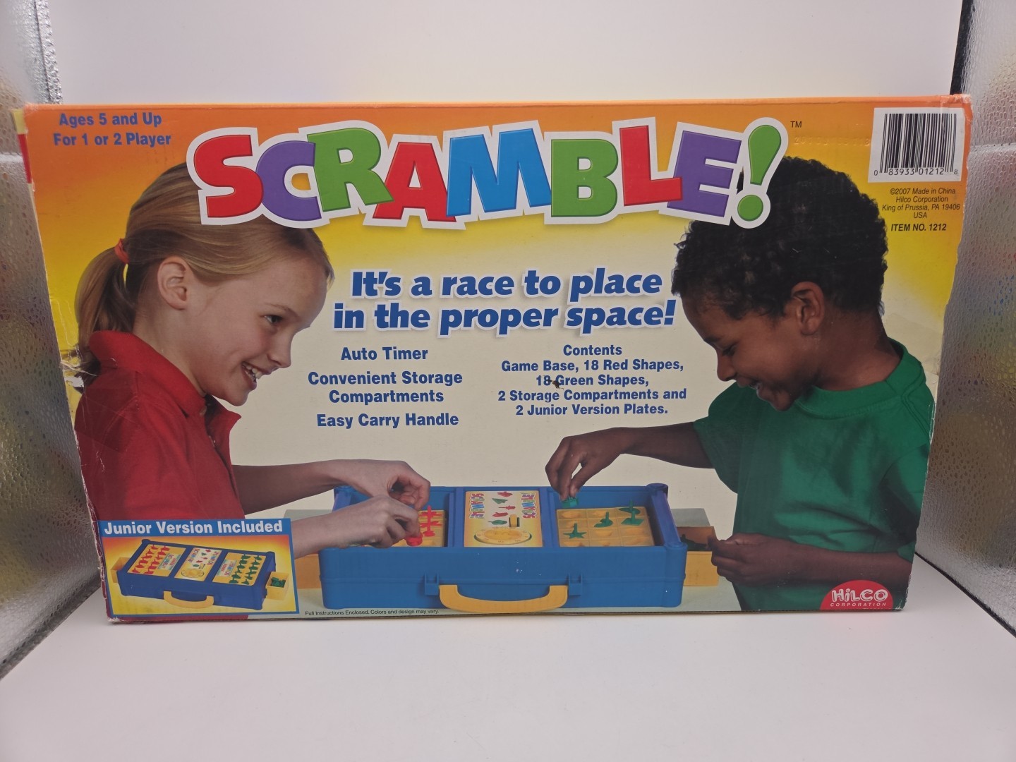 SCRAMBLE! Board Game COMPLETE 2007 Hilco Corp 1-2 Players Junior Version Incl