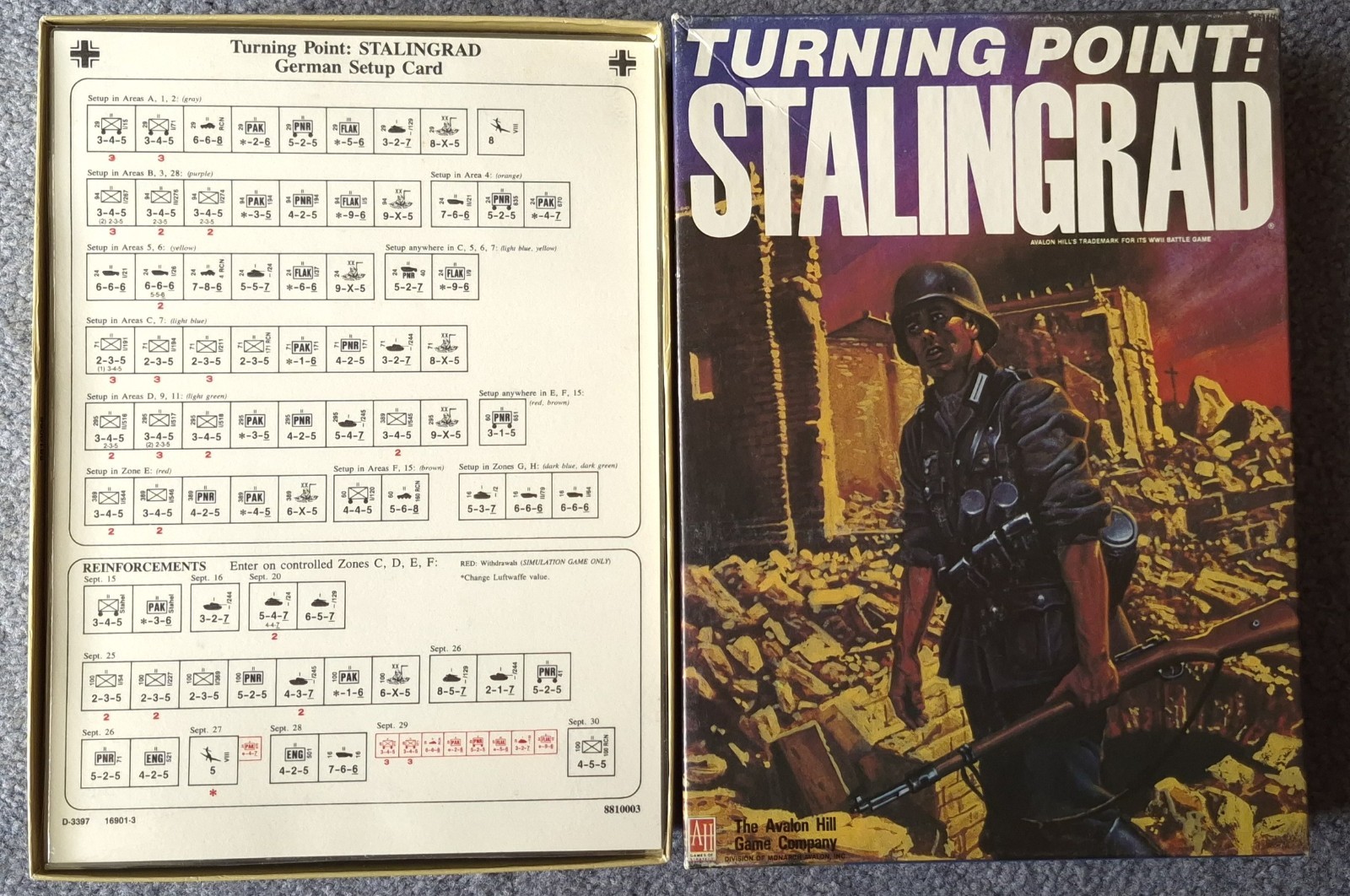 Turning Point: Stalingrad (AH 2nd Ed. 1989) in tray, Expansion unpunched, Ready!