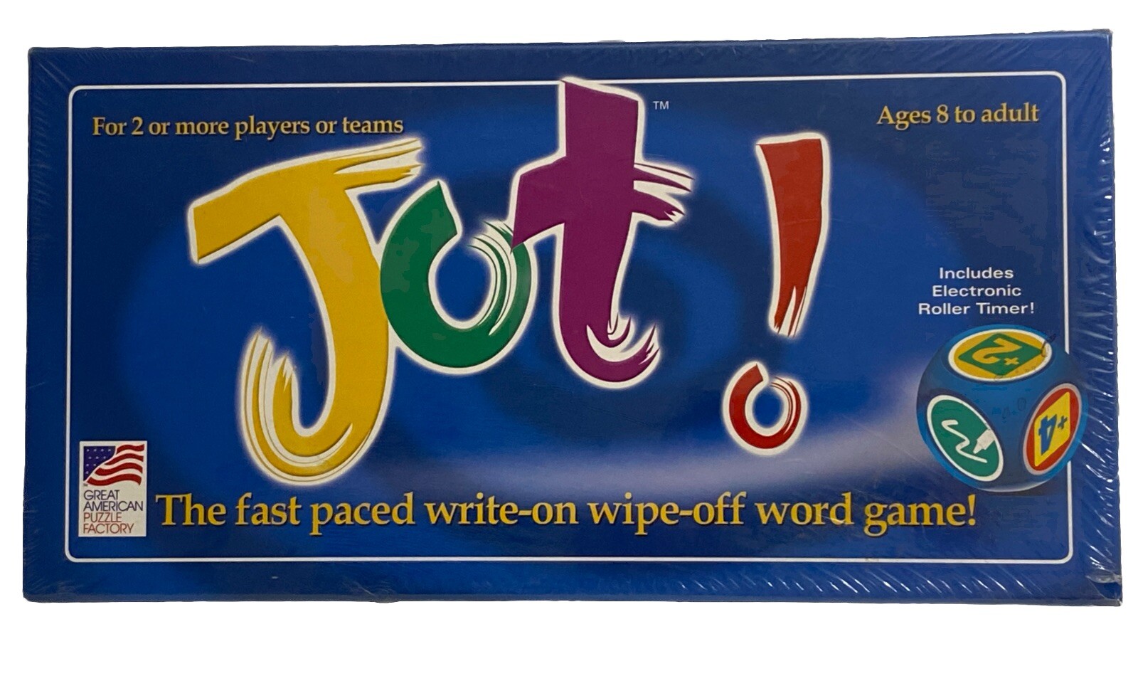 Jot! The Fast Paced Write On Wipe Off Word Game 2005 Ages 8+ NEW