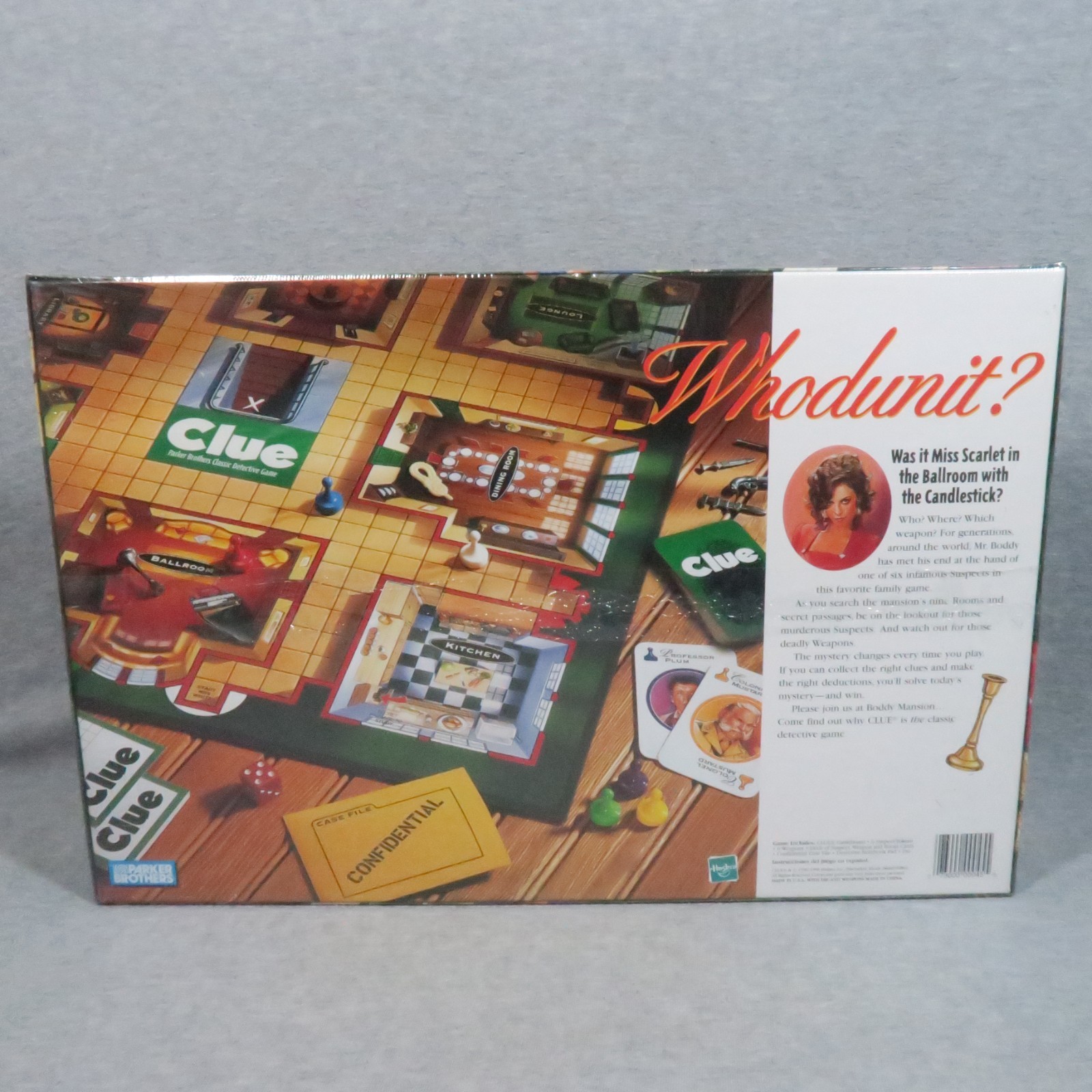 Clue Board Game 1998 Parker Brothers Detective Sealed Box 3-6 Players Ages 8+