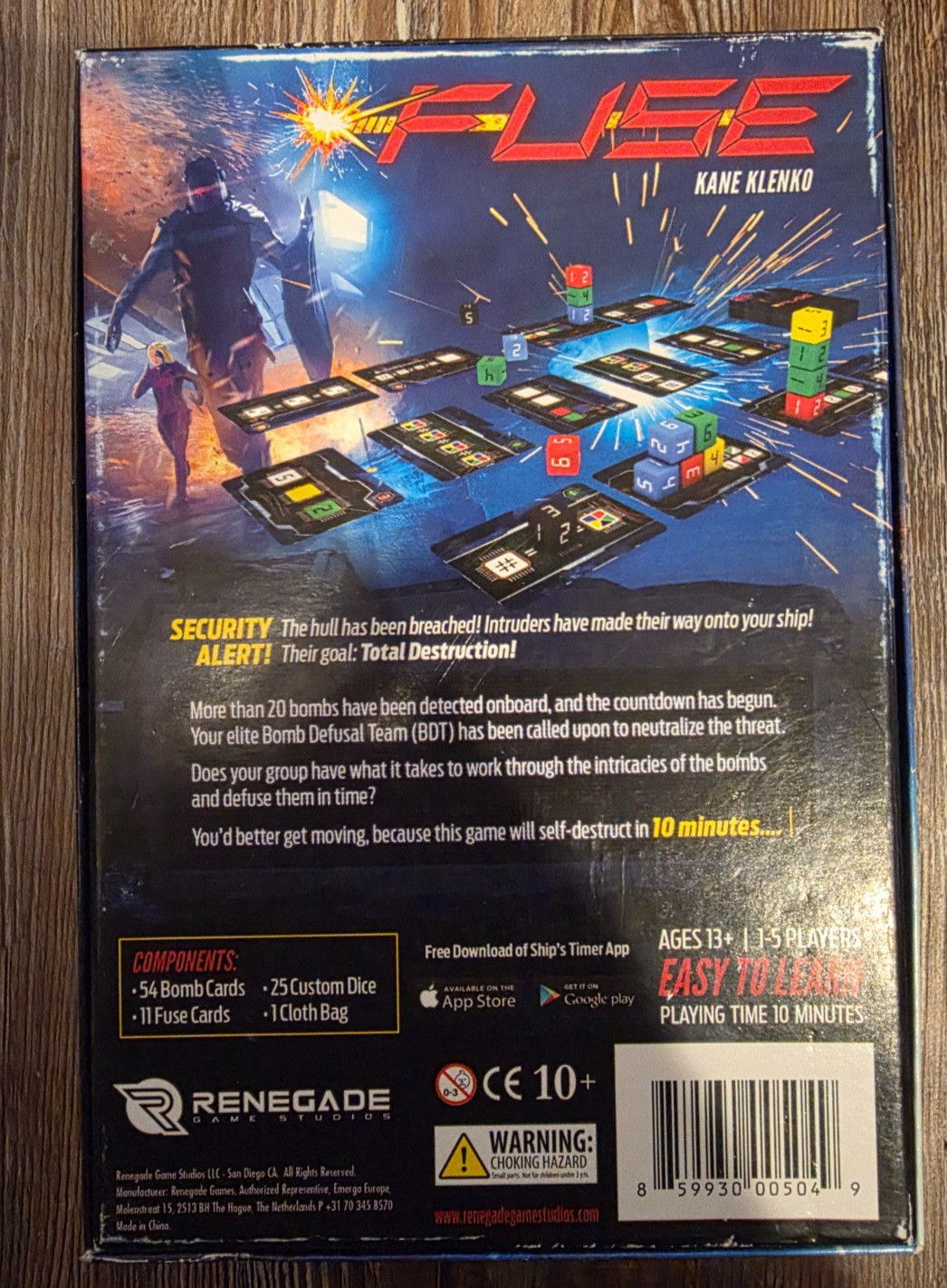 Fuse – Board Game – Renegade Games – Used, Acceptable Condition – Ships Fast