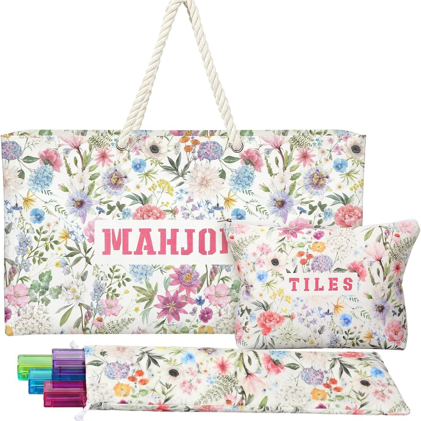 NEW!American Mahjong,160 deep blue Layered+Fashion Mahjong bag set Fast ship