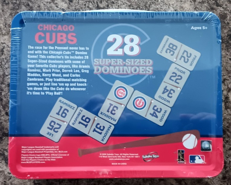 MLB Chicago Cubs Dominoes Set by Sababa Toys (2006) – FACTORY SEALED!