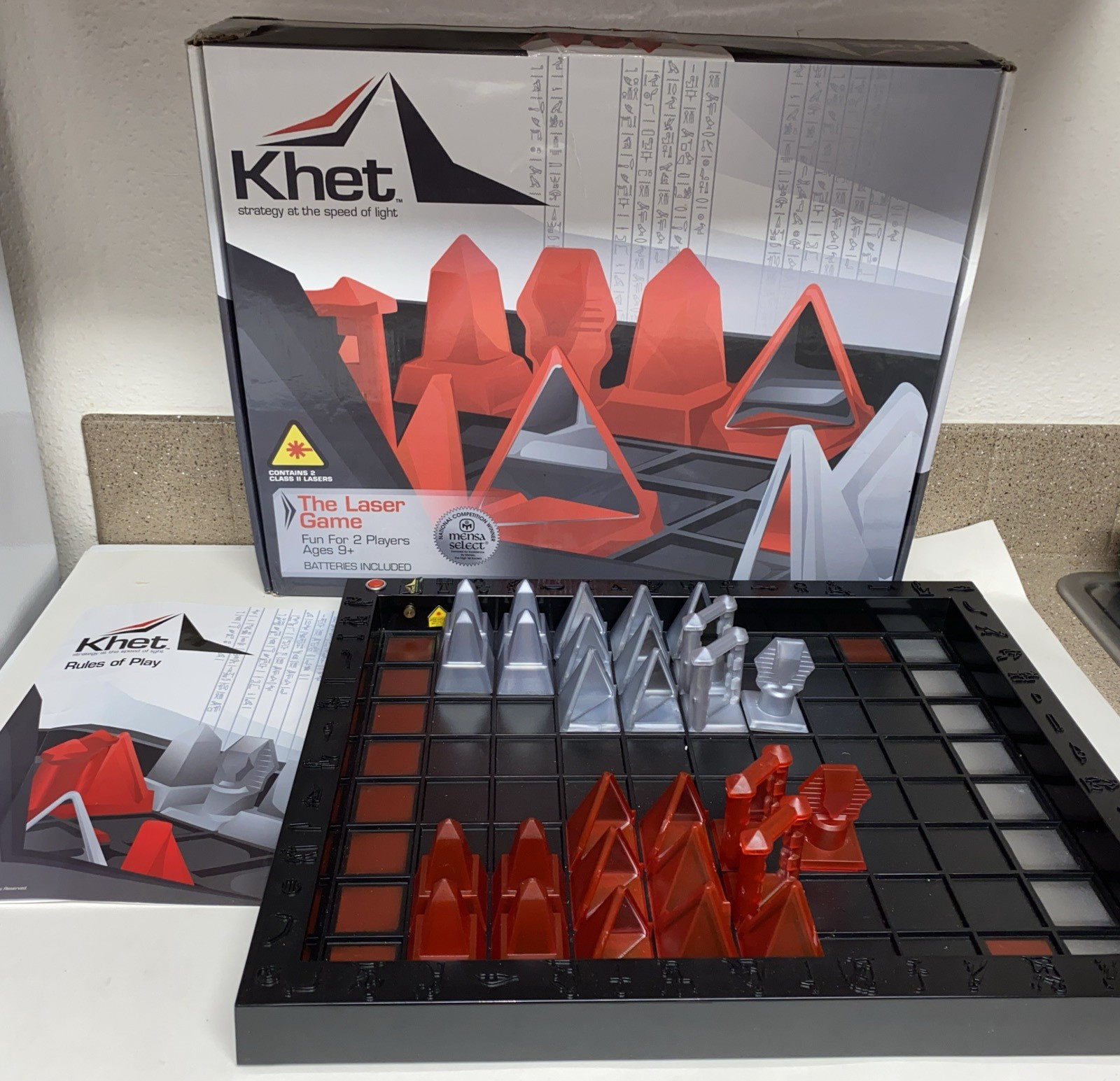 Original KHET Laser Board Game Board Lasers Tested Working 100% Complete VG