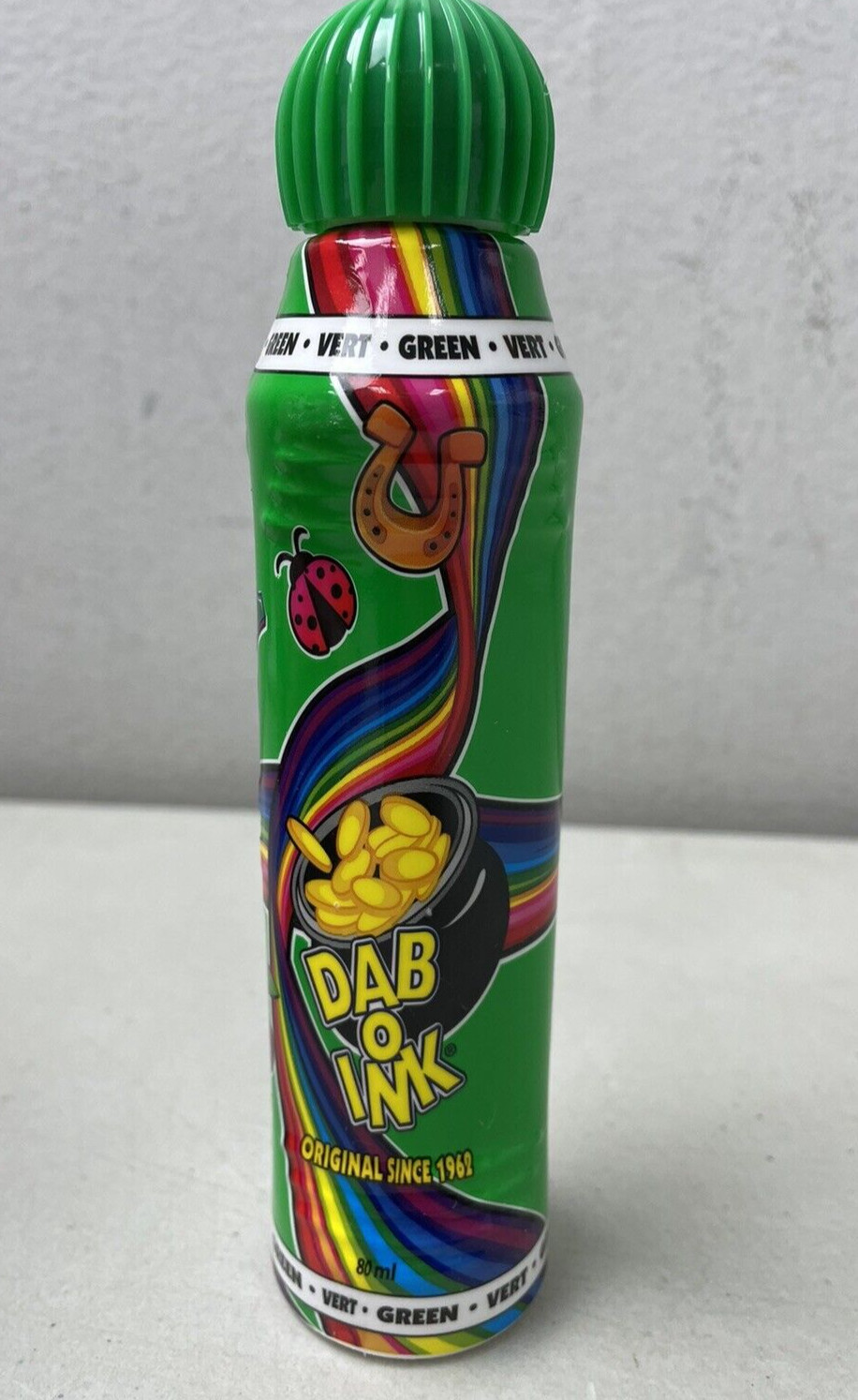 Dab-O-Ink 3 Ounce Bingo Markers Set of 3 Daubers 1 Each Purple, Green & Pink