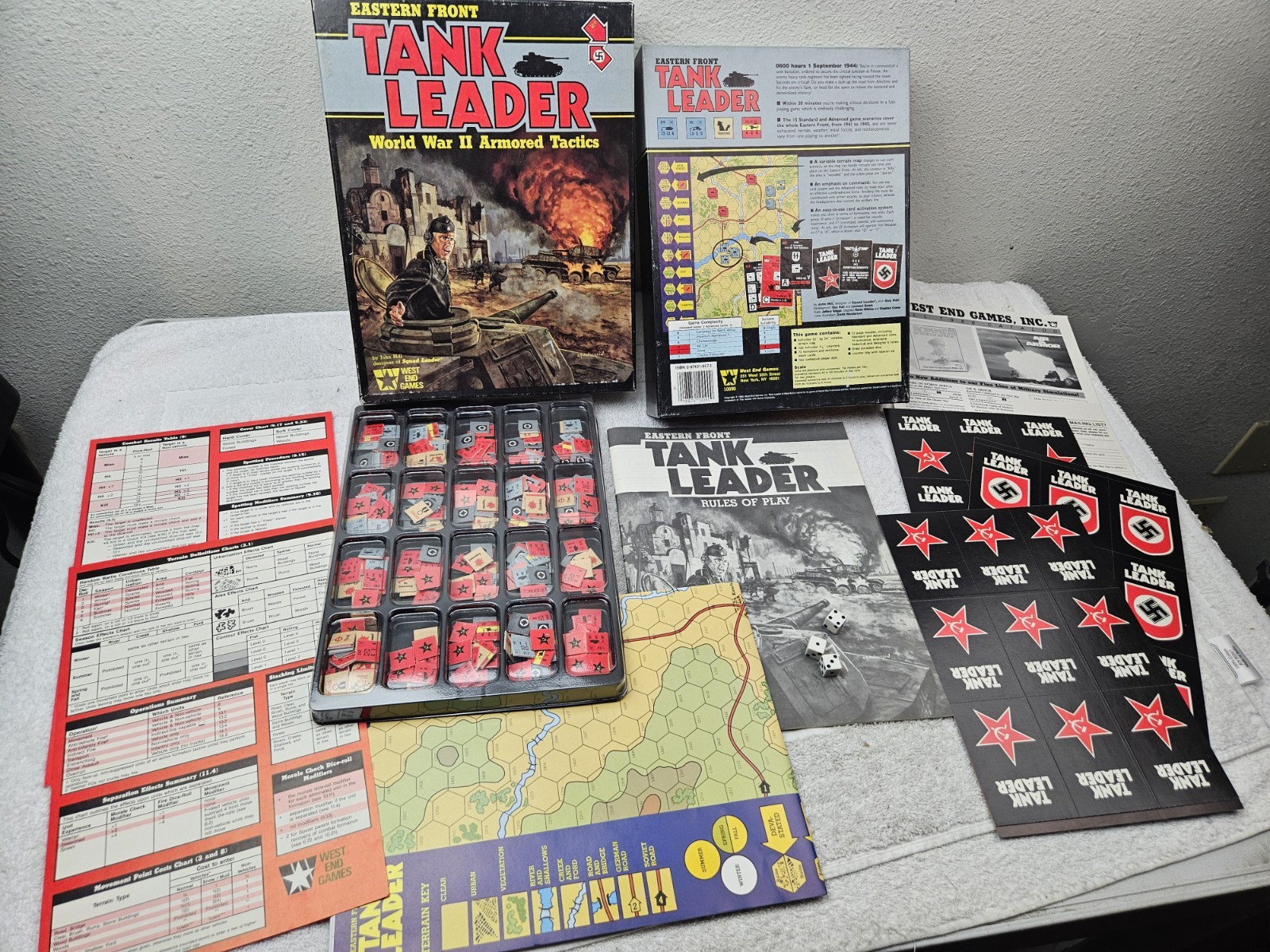 WEST END GAMES TANK LEADER GAME EASTERN FRONT 1986 VINTAGE CARDS UNPUNCHED