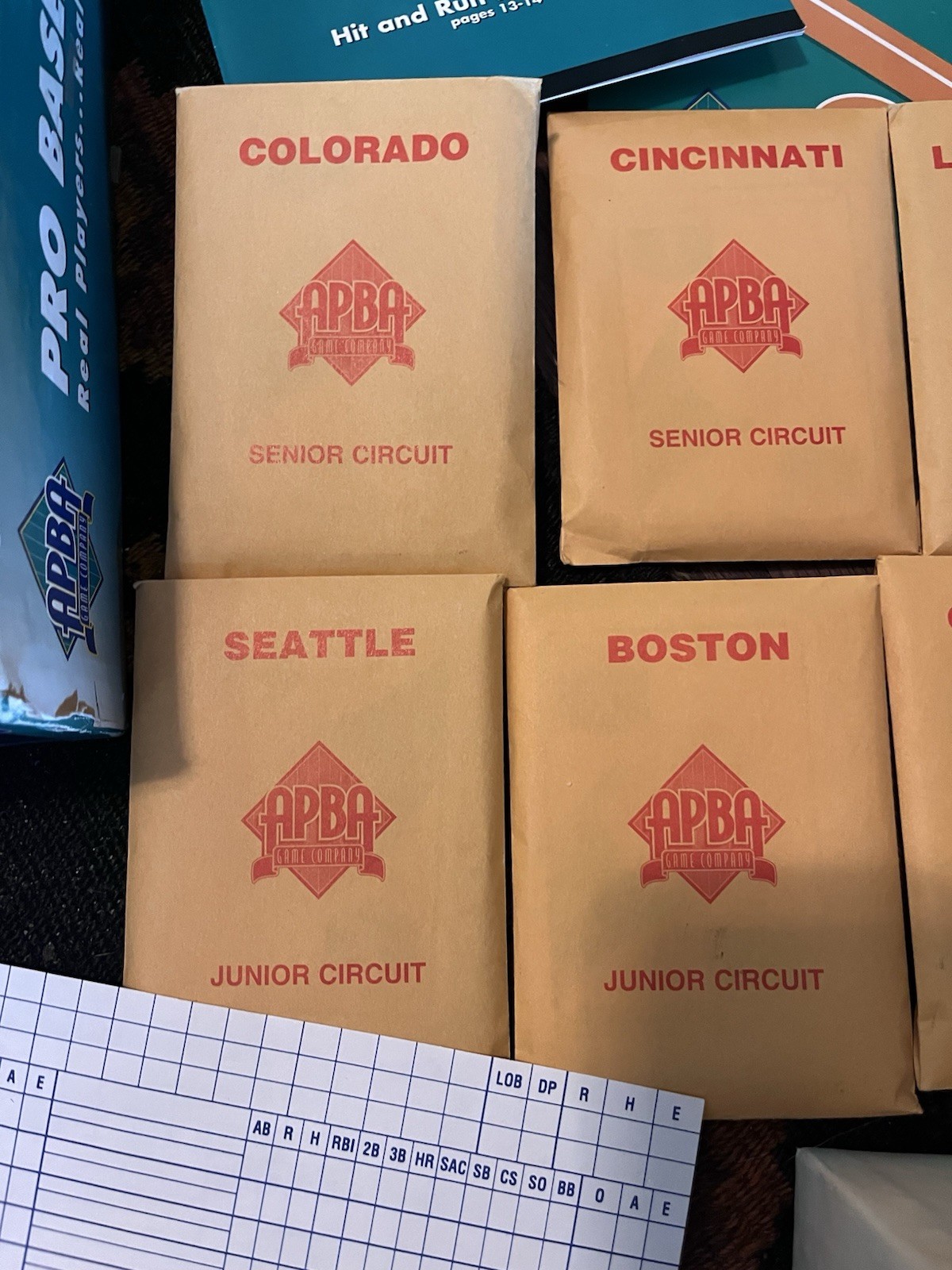 APBA 1996 Baseball Game w/8 Playoff Teams from 1995 Season – No Dice Or Chips