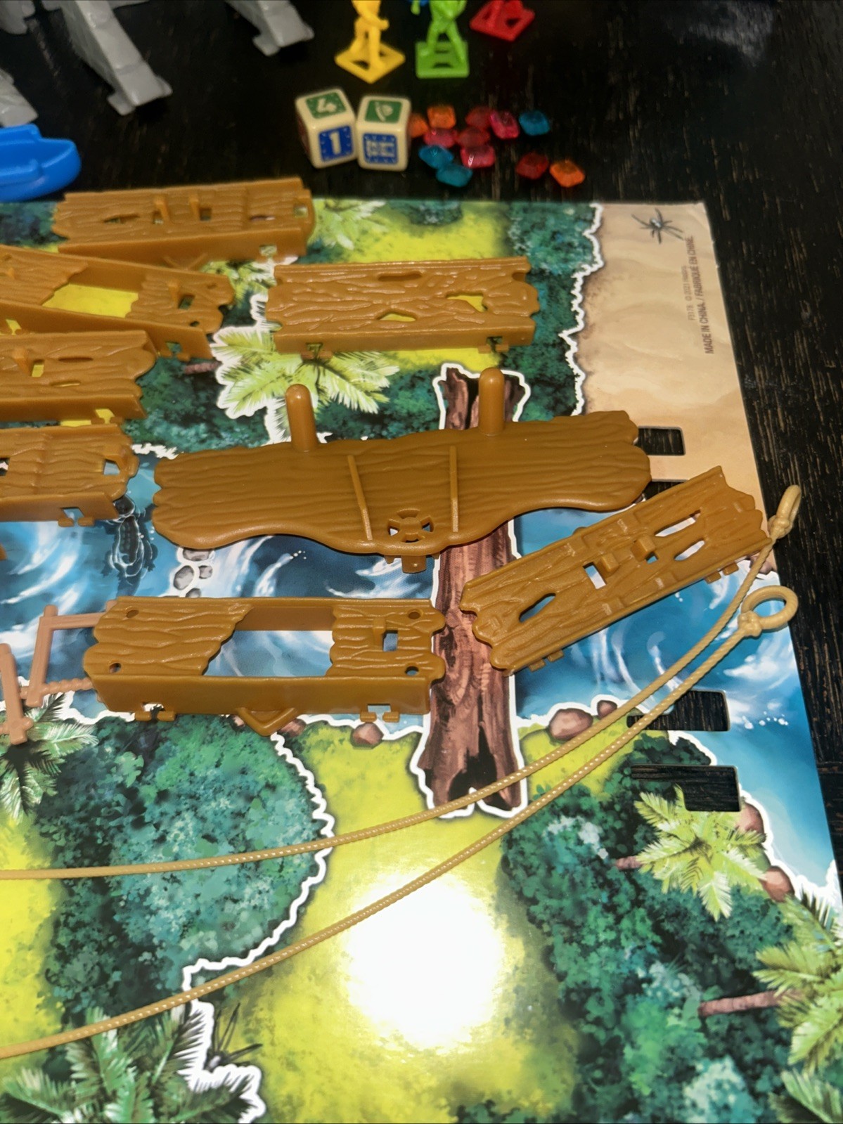 Hasbro Forbidden Bridge Board Game 99% Complete 2021 Missing 2 Gems Excellent