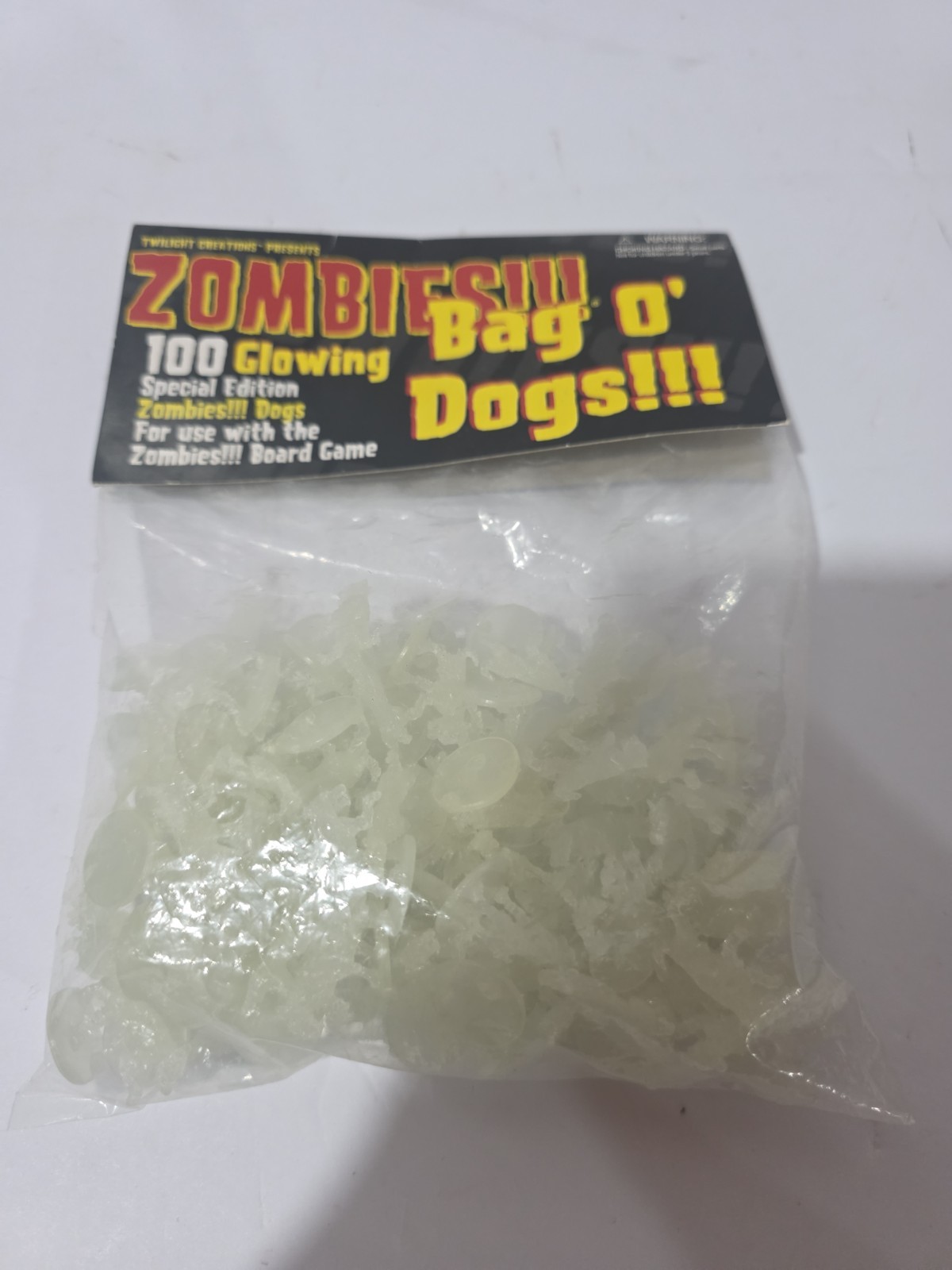 BAG O’ DOGS 100 PIECES TOY PLASTIC FIGURINES Zombies Board Game NEW 2005