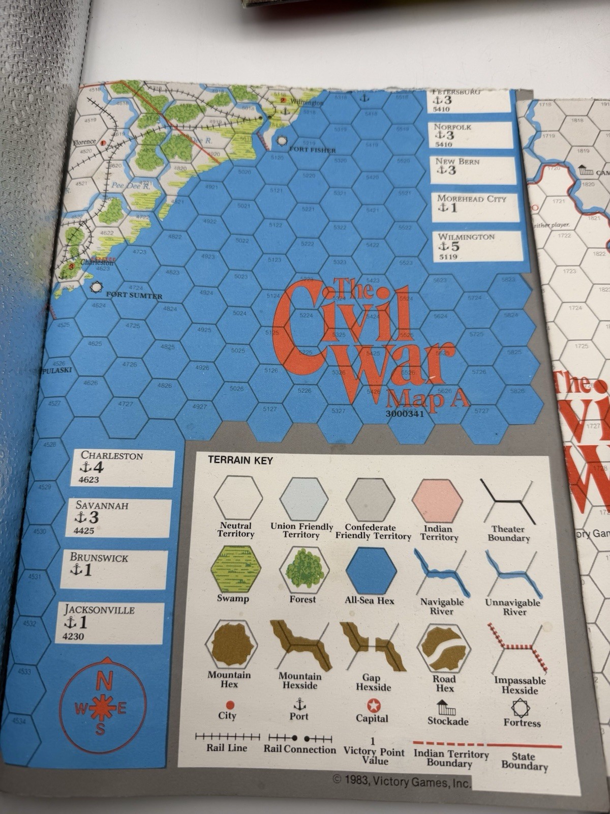 The Civil War 1861-1865 War Board Game in Original Box- 1983 Vintage- COMPLETE