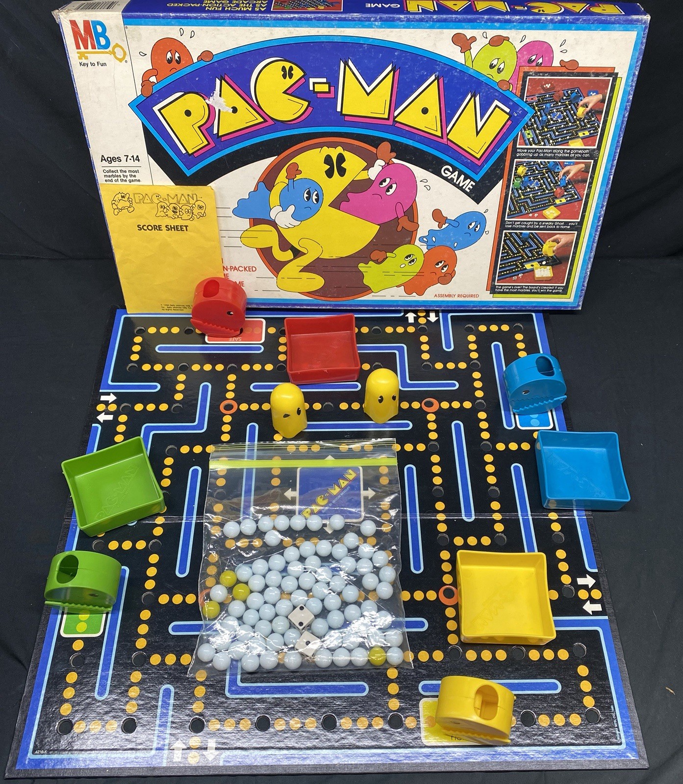 Vintage 1982 Pac-Man Board Game by Milton Bradley MB | Retro Arcade Classic
