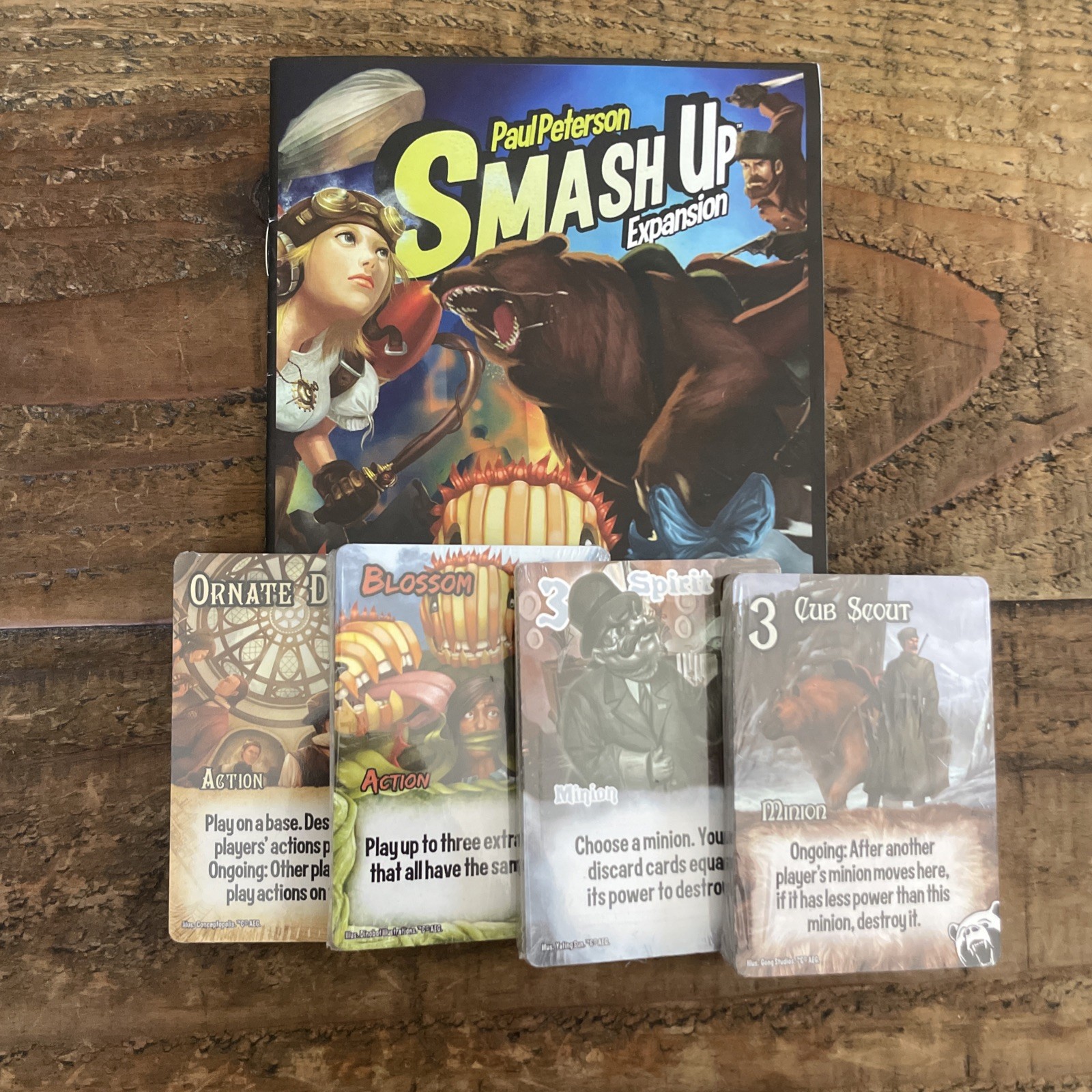 Smash Up Board Game + 2 Expansions – 16 Total Decks Excellent Condition Complete