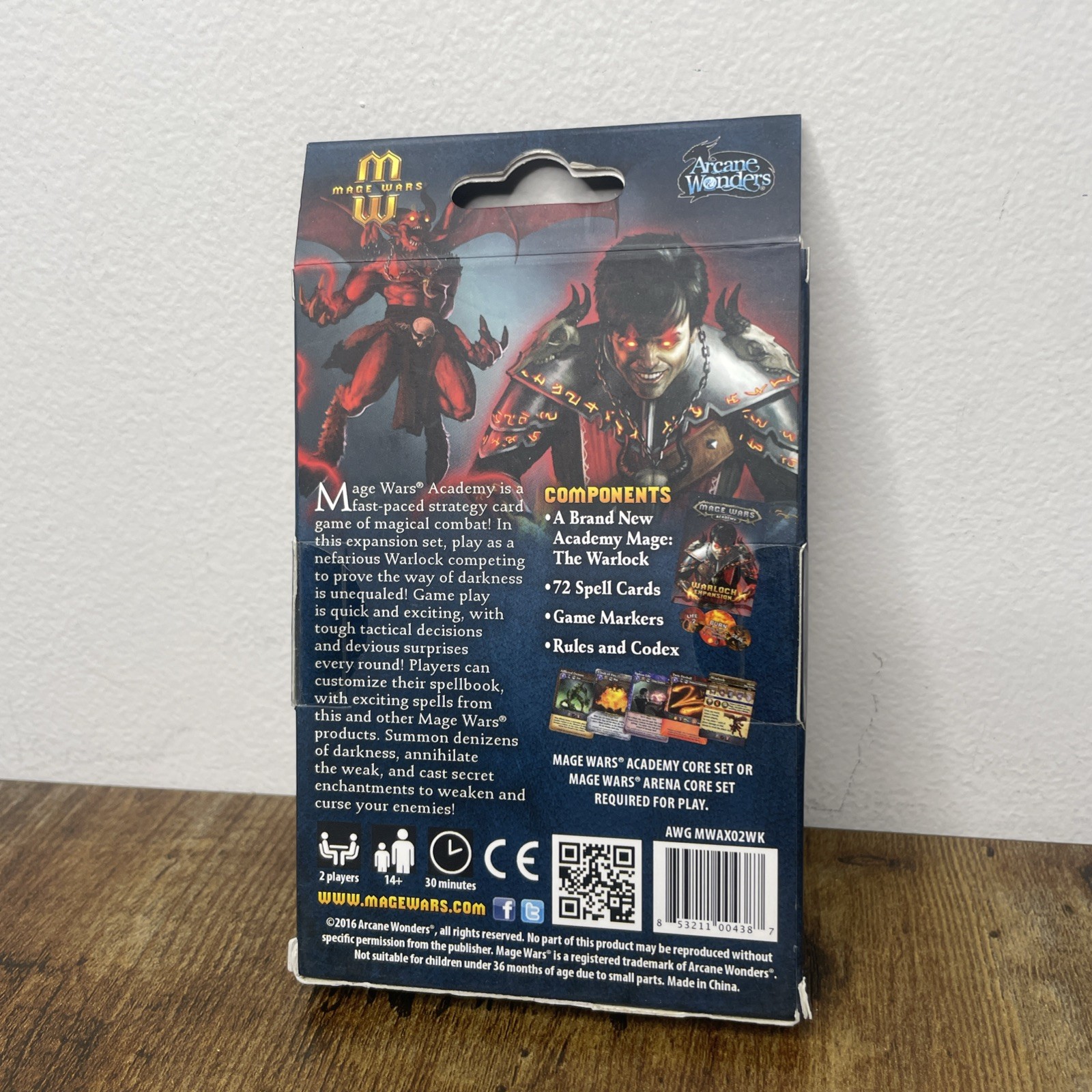 Arcane Wonders Boardgame Mage Wars Academy – Warlock Expansion Box New
