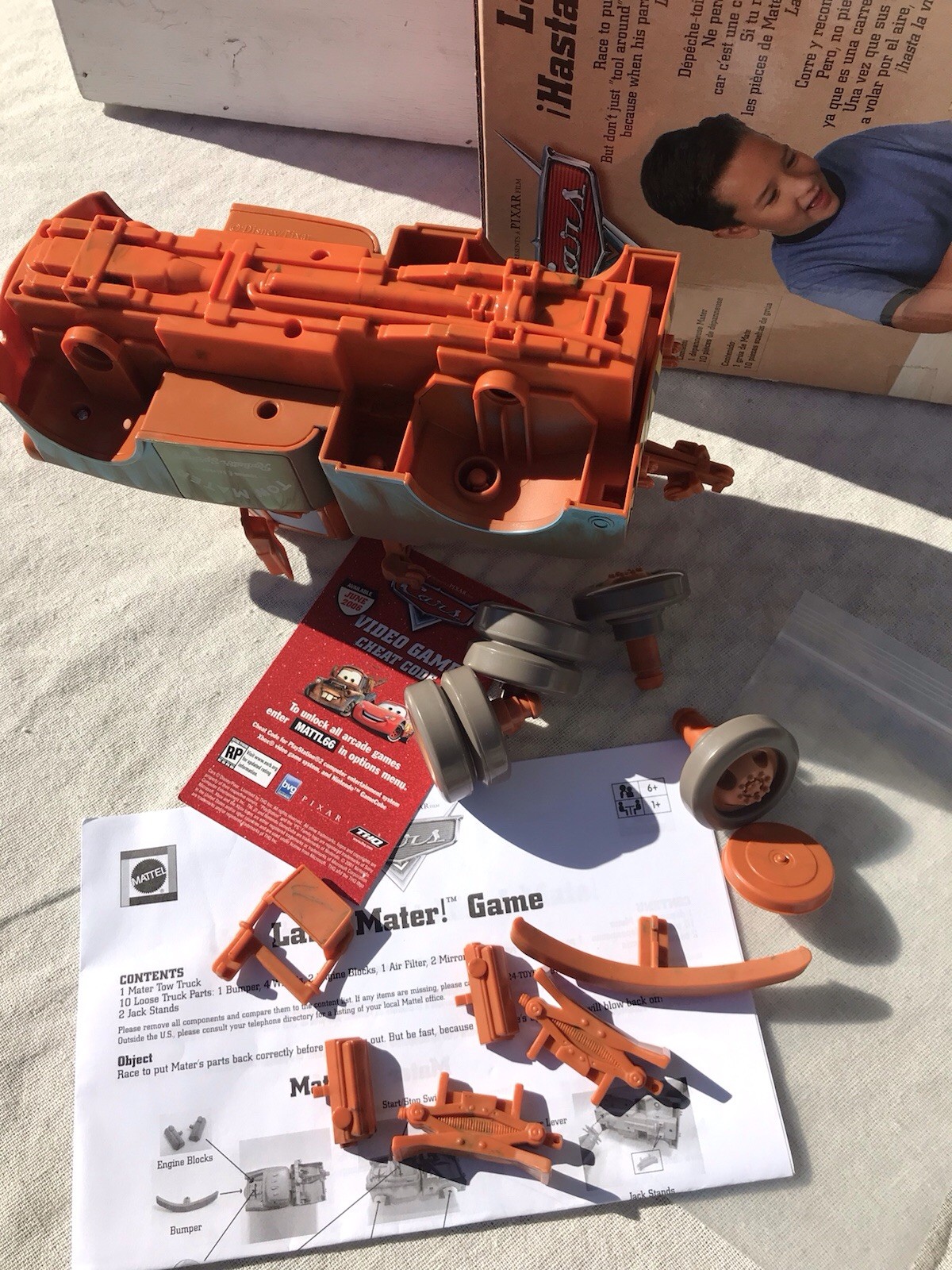 Vtg Y2K HTF Disney Pixar Cars Movie Later Mater Truck Game Mattel Kids Building