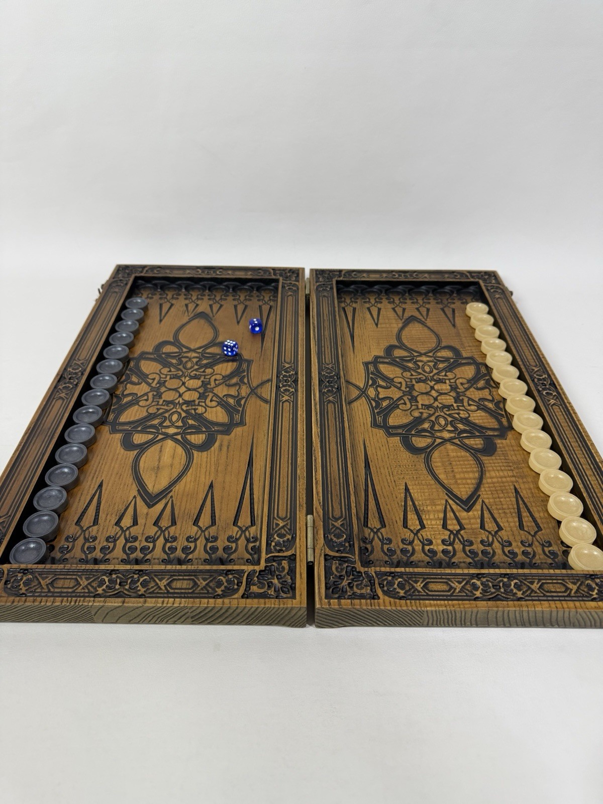 Handmade Spider Wooden Backgammon Set