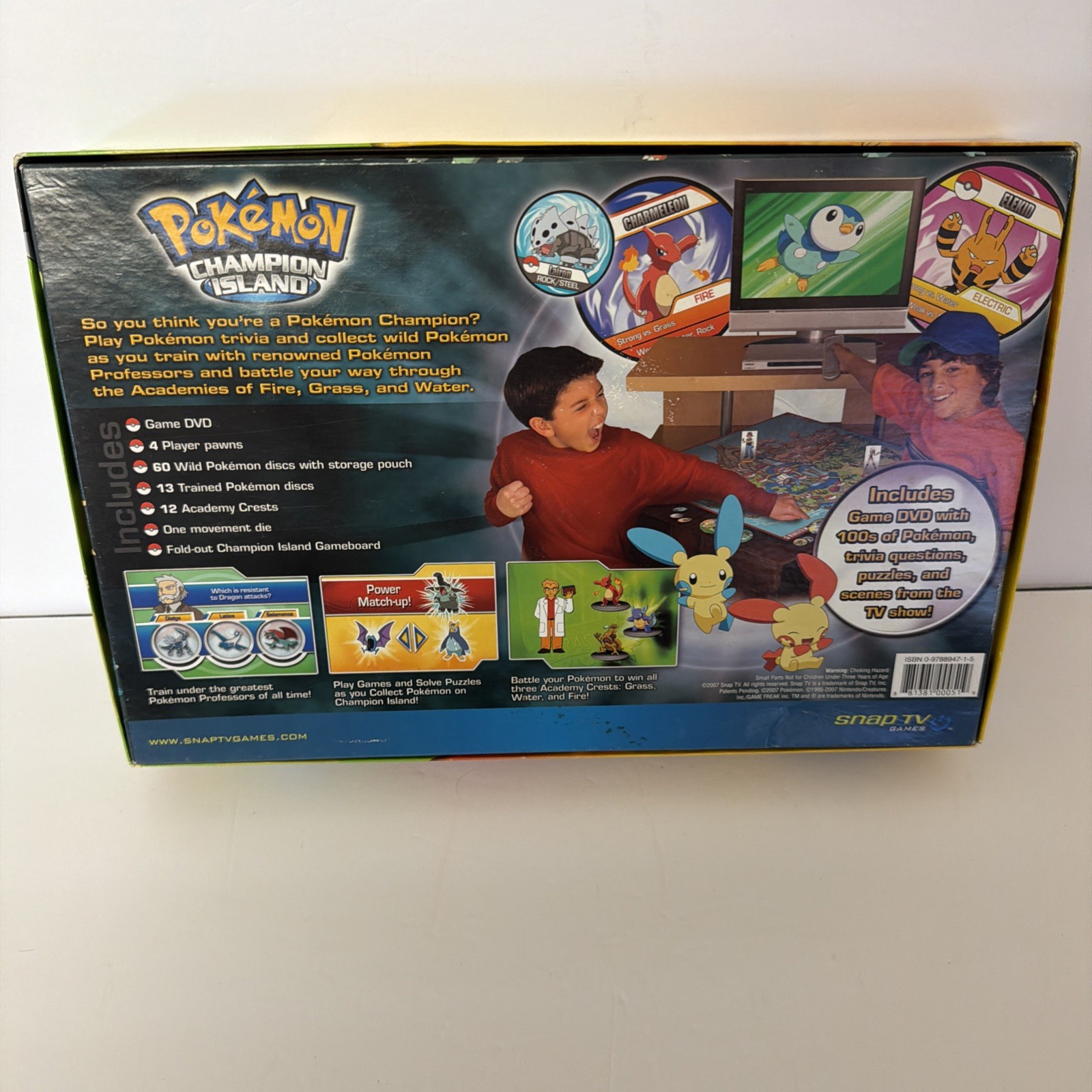 Pokemon Champion Island DVD Board Game Complete 2007 Snap TV Games 100% Complete