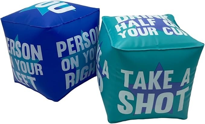 Giant 10″ Inflatable Dice Drinking Game – Pool Parties, Lawn, Floor, BBQ Games