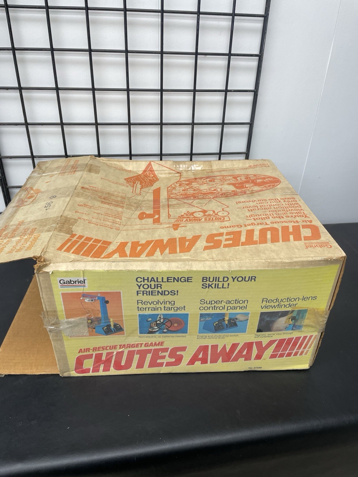 1977 Gabriel Chutes Away Air Rescue Target Game Tested & Working! With Box!