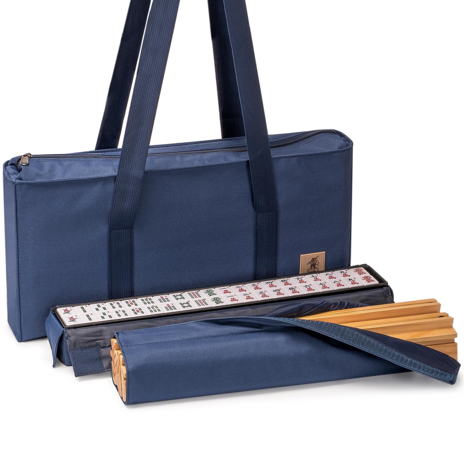 Yellow Mountain Imports American Mahjong Set, Indigo Tides – Blue Soft Case, …