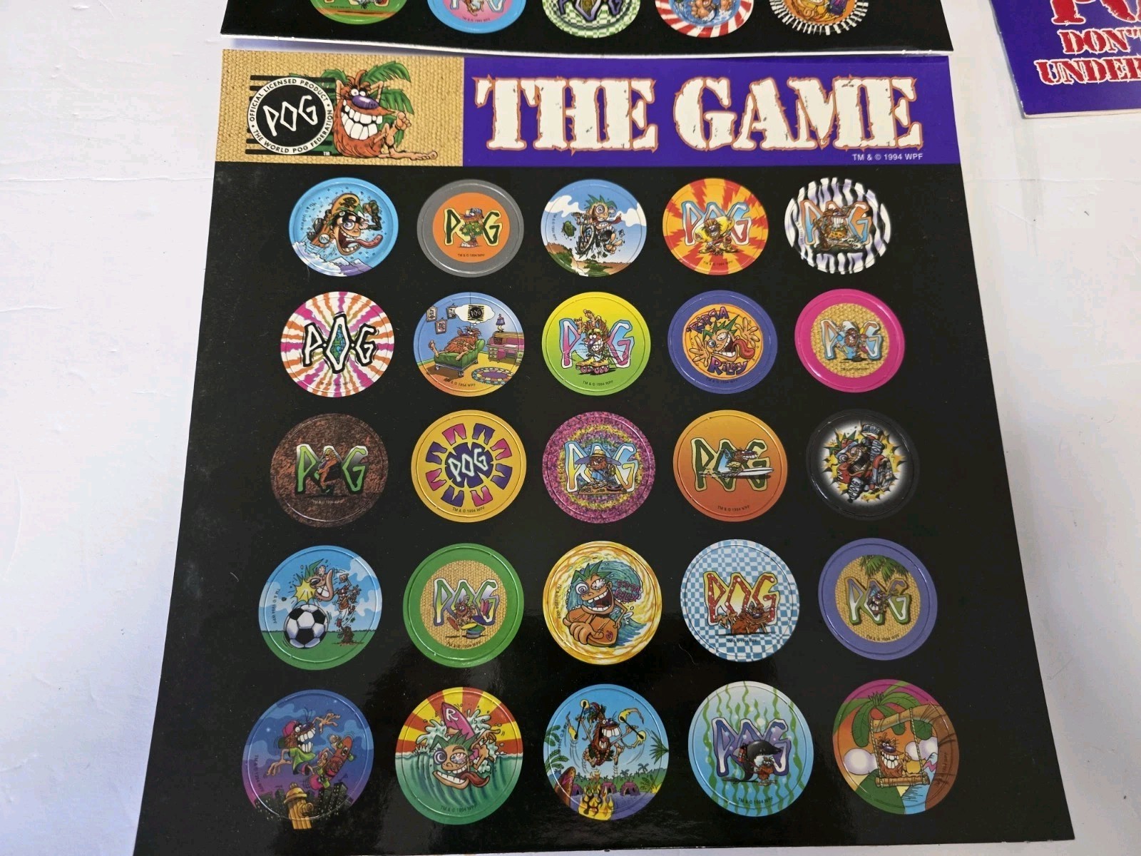 Vintage 1994 POG The Game World POG Federation Milton Bradley COMPLETE UNUSED!