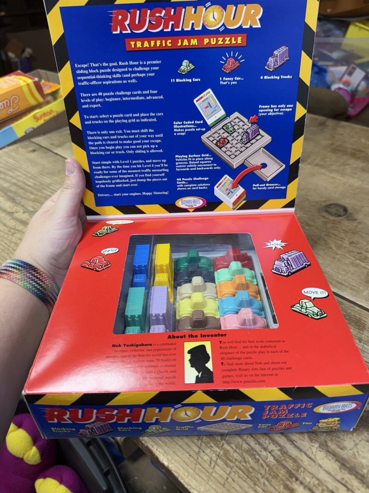+ CARD SET 2 Vintage 1996 Rush Hour Traffic Jam Puzzle Game Binary Arts COMPLETE