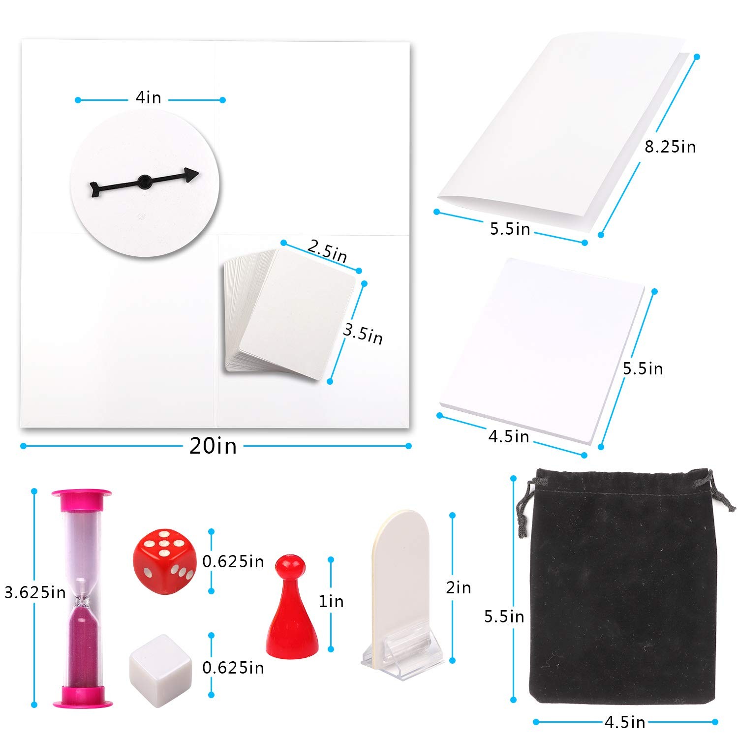 Blank Create Your Own Board Game Kit DIY 143 Piece Set – Perfect for School P…