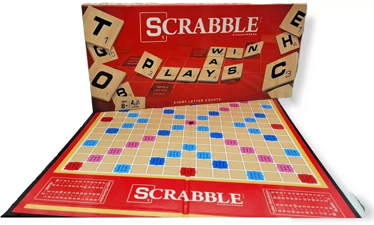 New Scrabble Crossword Board Game – Contents New – Damaged Packaging