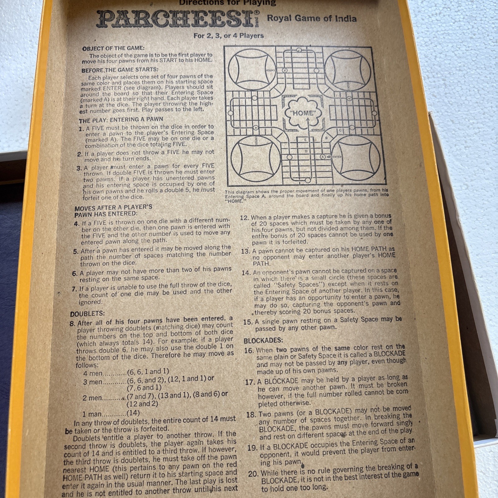 Two Vintage Parcheesi Game
