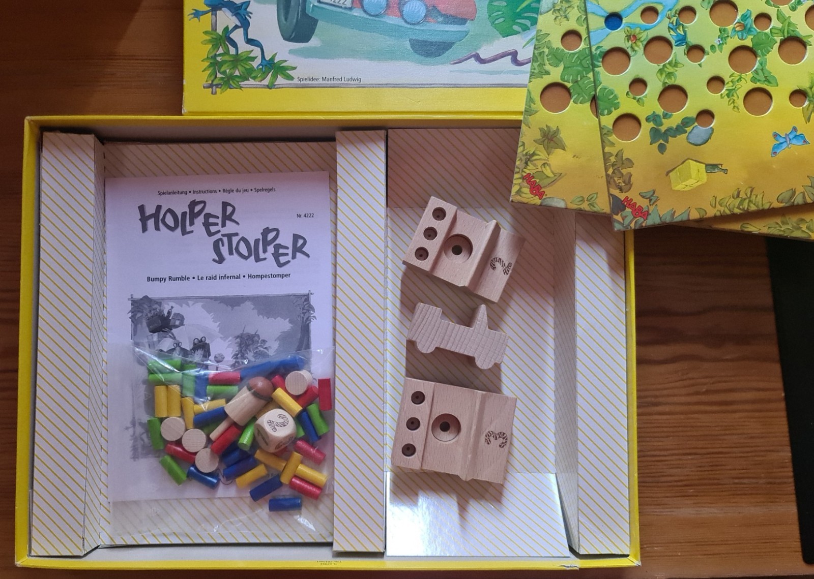 Holper Stolper – HABA 2003 – for 2-4 players aged 5 and over – very good