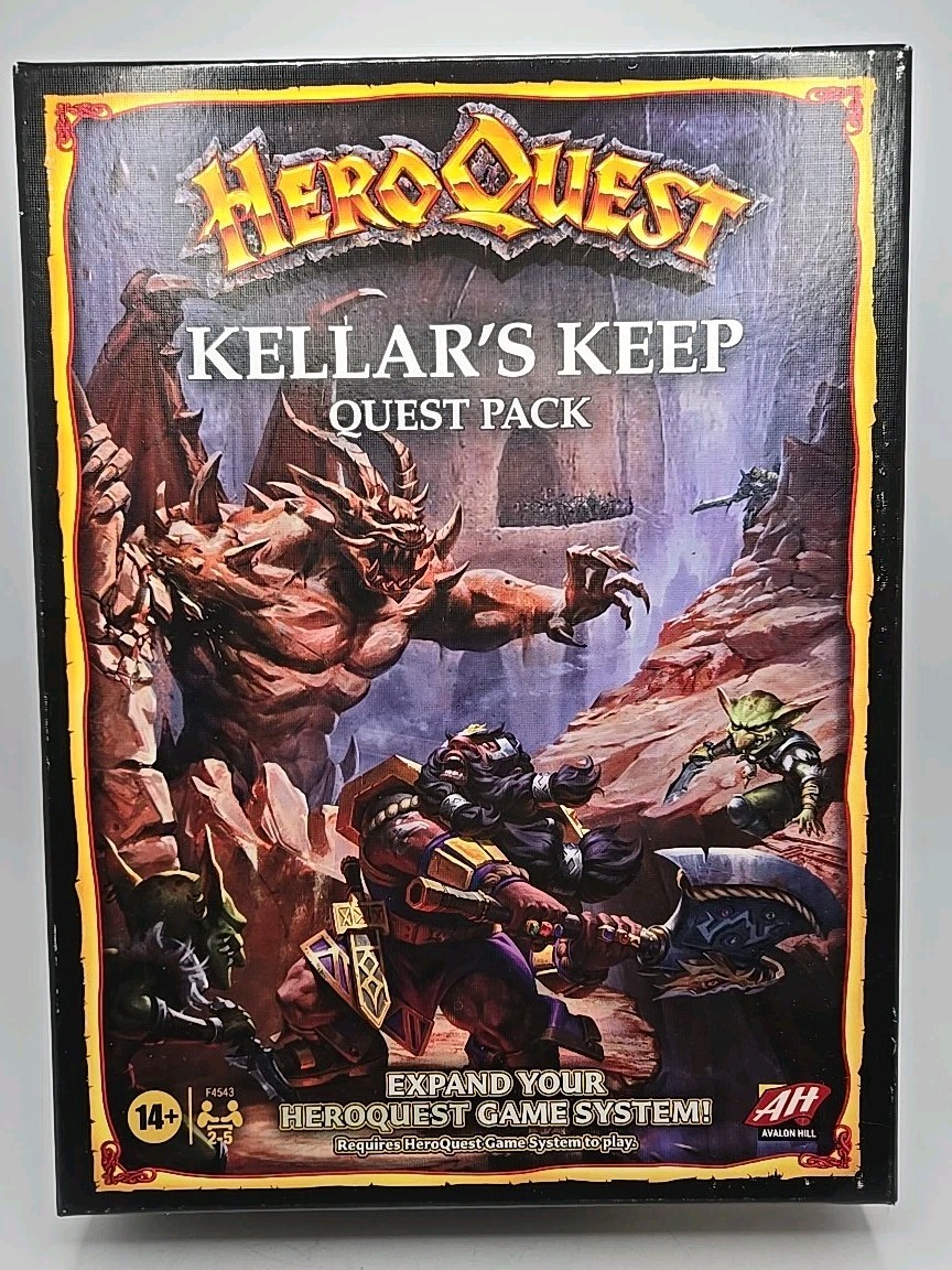 Avalon Hill HeroQuest Kellar’s Keep Board Game Expansion Pack Miniatures Hasbro