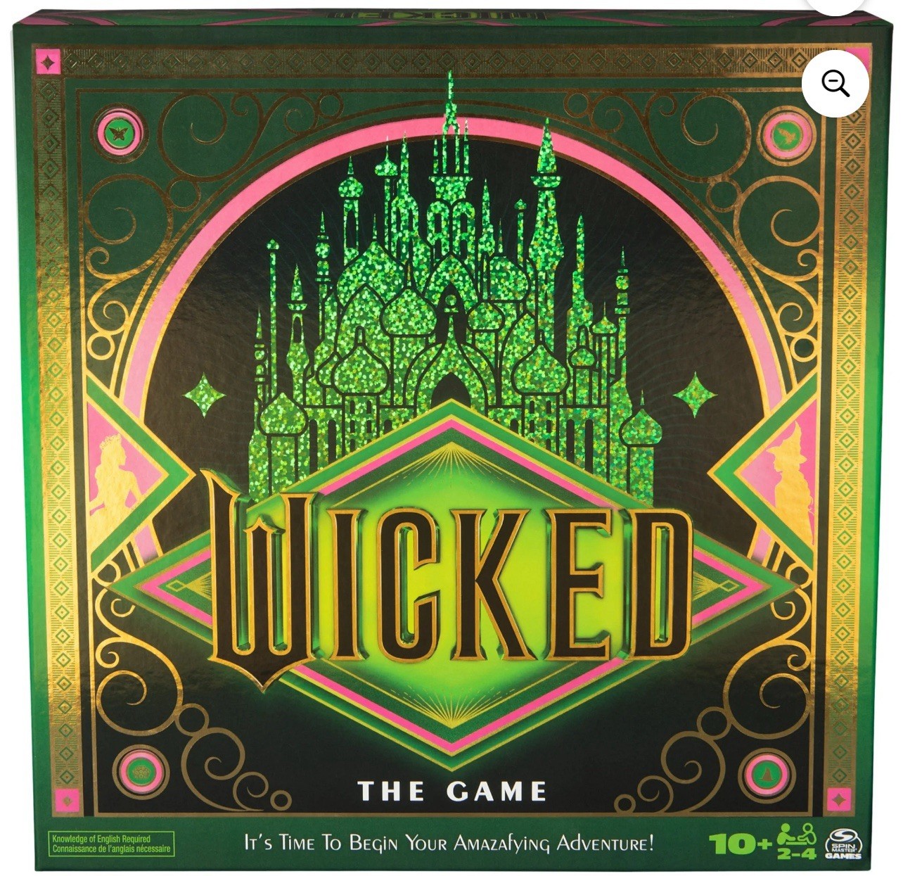 WICKED Officially Licensed Board Game w/3D Emerald City Wizard Oz Elphaba Glinda