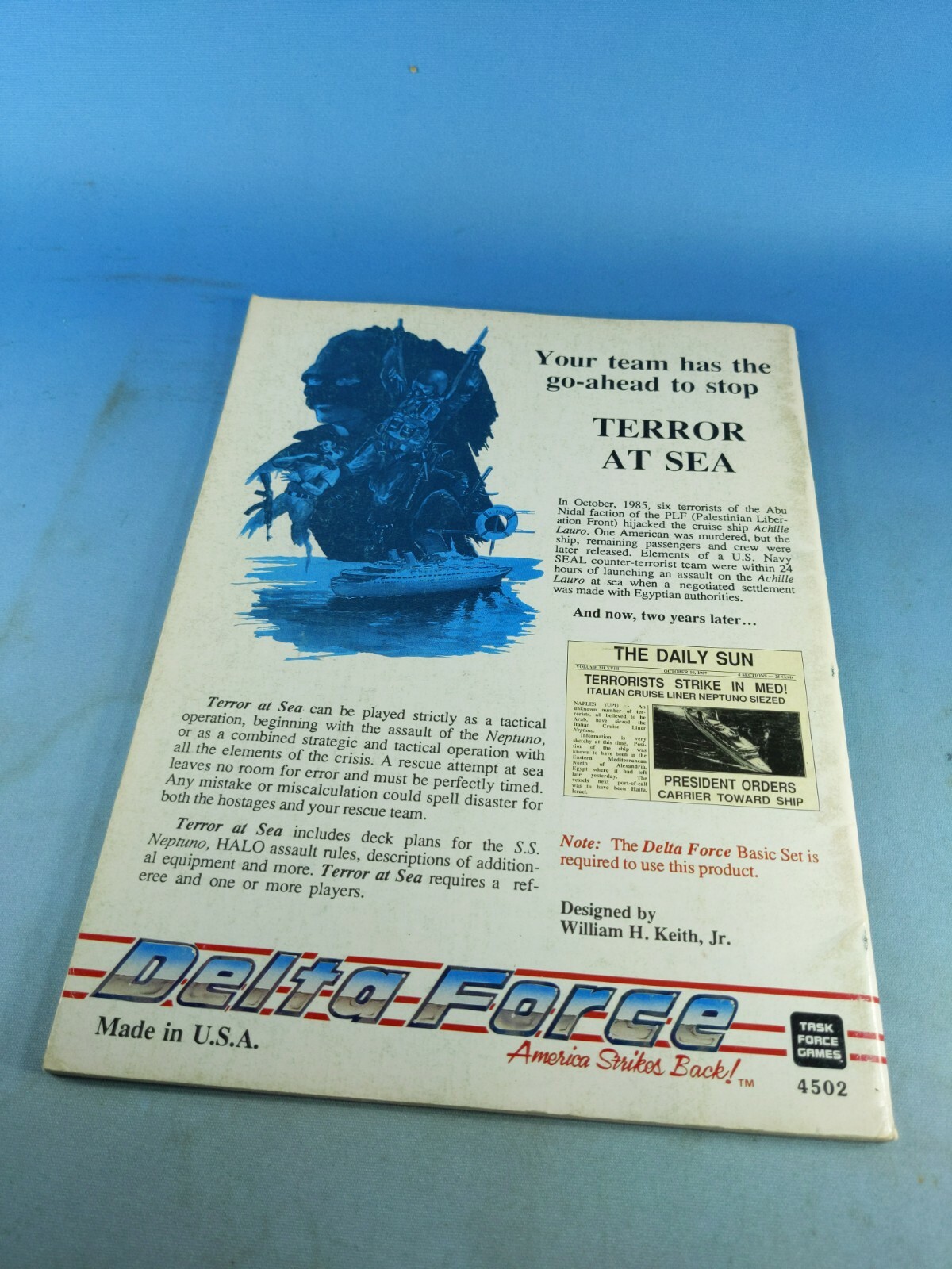ROLE PLAYING GAME Delta Force Terror at Sea Supplement Task Force Games op 1986