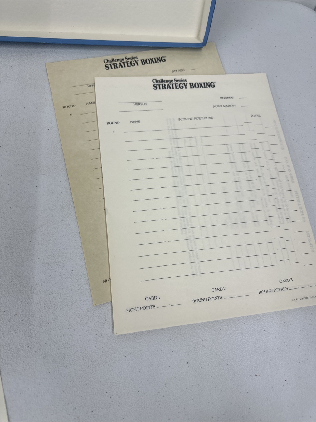 Challenge Series STRATEGY BOXING Card Game – Complete
