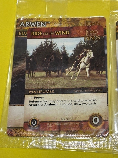 LOTR Lord of the Rings Cryptozoic deck building game 3 promo cards Arwen Theoden