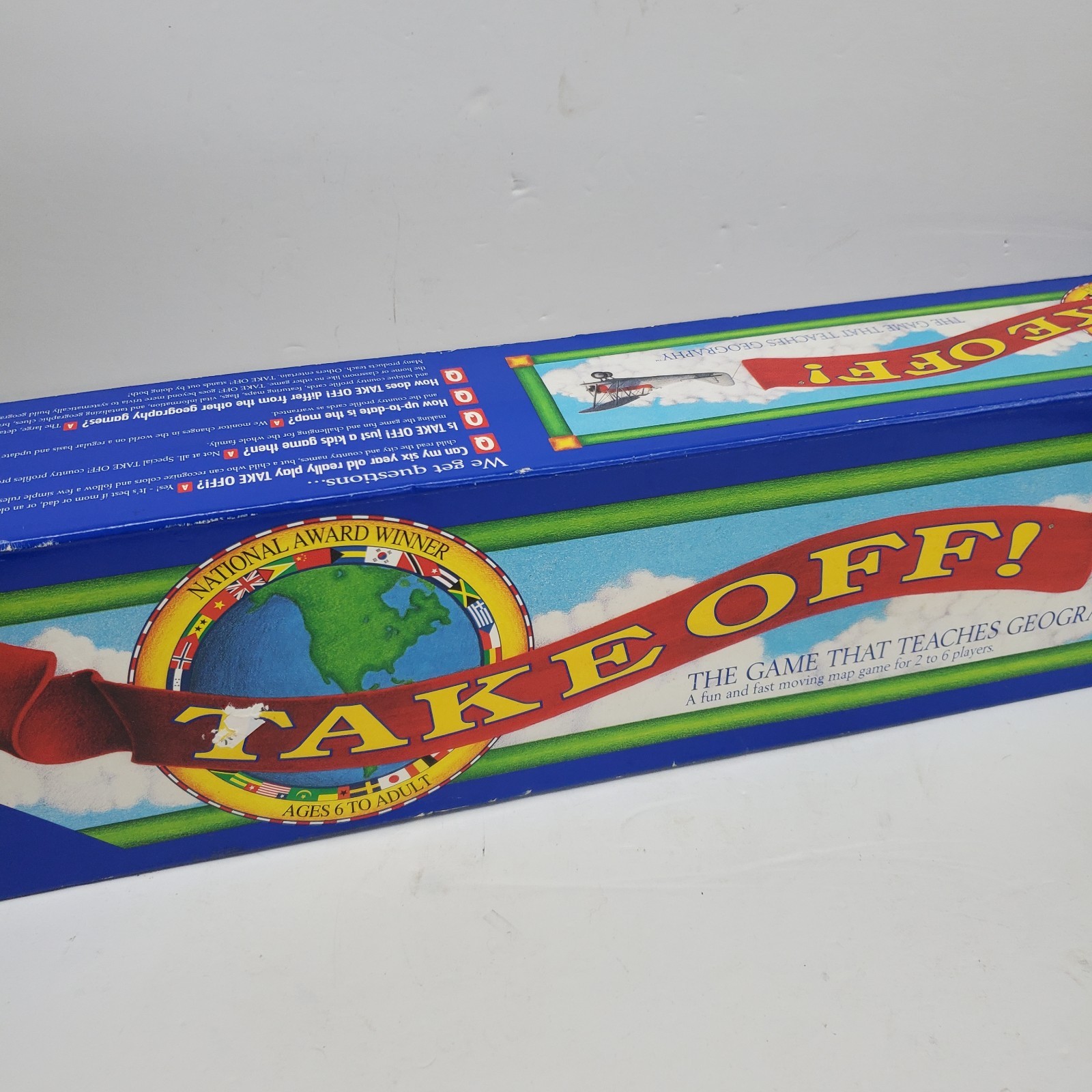 Take Off Board Game World Edition The Game That Teaches Geography 1994 Complete