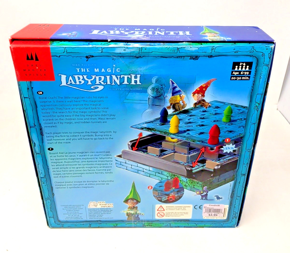 The Magic Labyrinth Game COMPLETE Drei Magier 2016 Maze Marbles Fantasy
