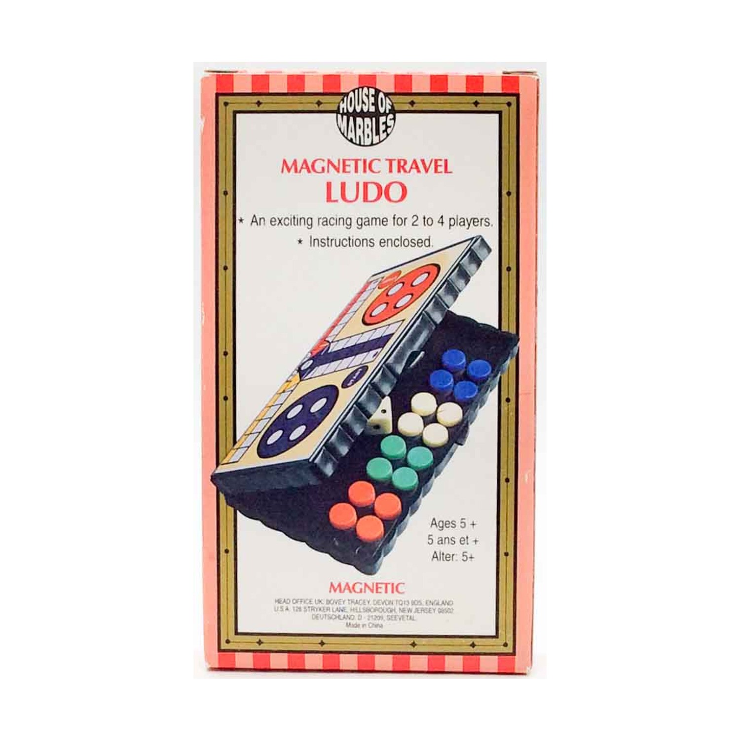 House of Marbles Board Games Travel Ludo Box VG+/NM