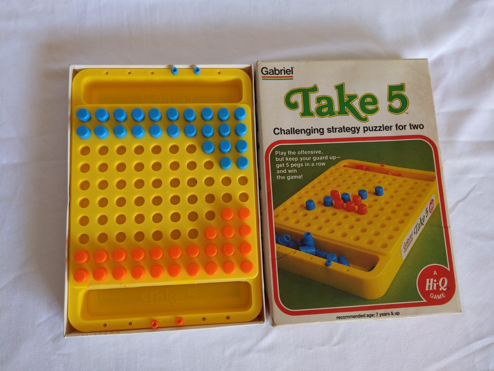 Vintage Gabriel Take 5 Challenging Strategy Puzzler For Two Hi Q Game 77452